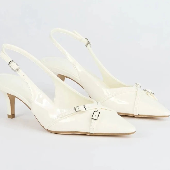 Windsor Chic Buckle Strap Stiletto Pumps