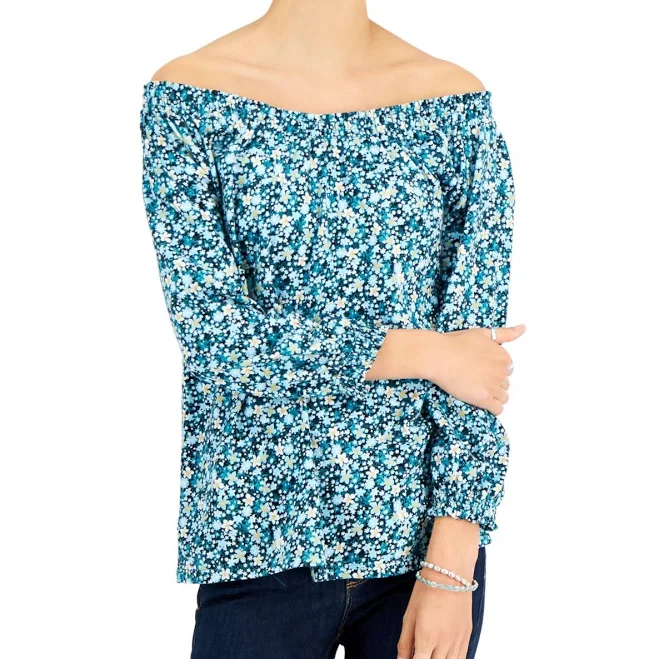 Style & Co. Women's Floral-Print Peasant Top