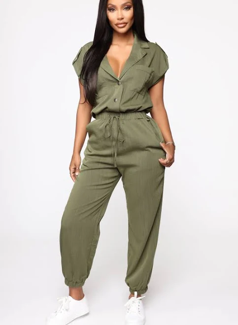Fashion Nova Mariel Utility Jumpsuit