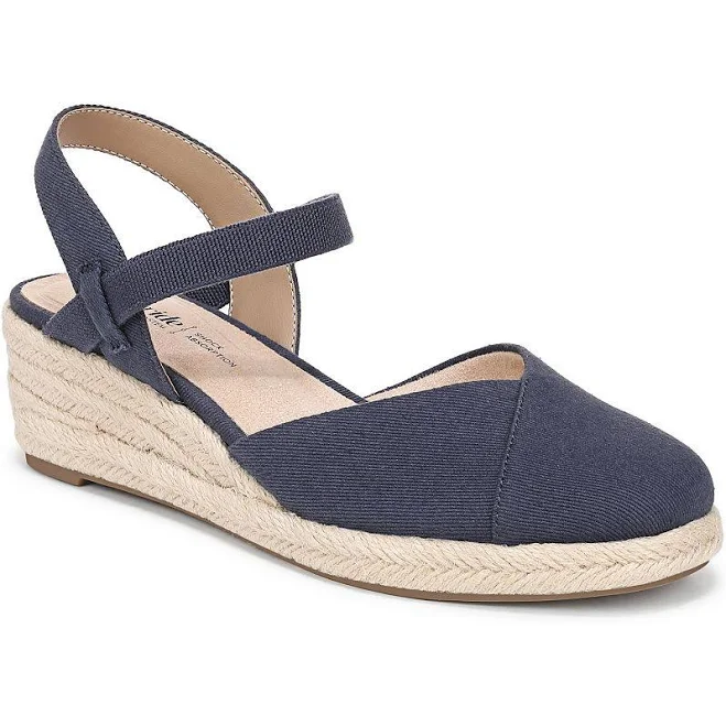 LifeStride Women's Pilar Espadrille Wedge Sandals with Soft System Comfort Technology