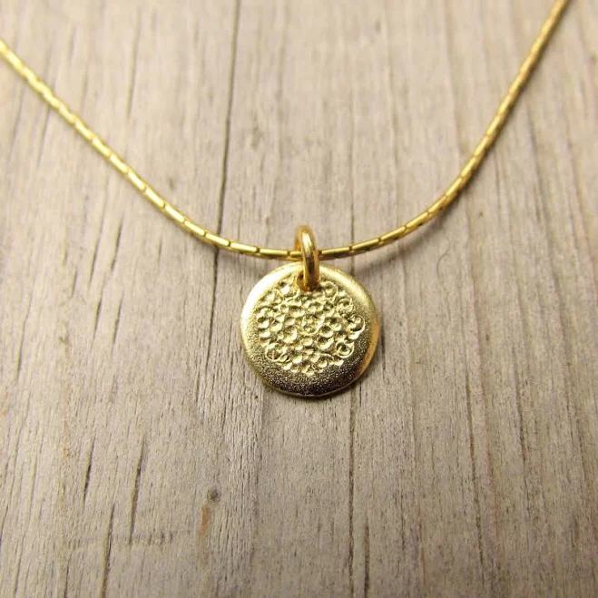 Dainty Gold Disc Necklace