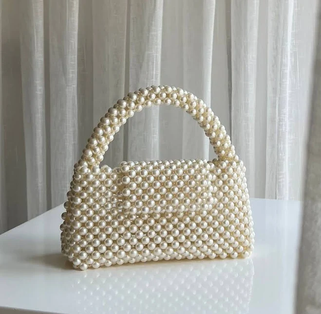 Pearl Beaded Clutch Bag