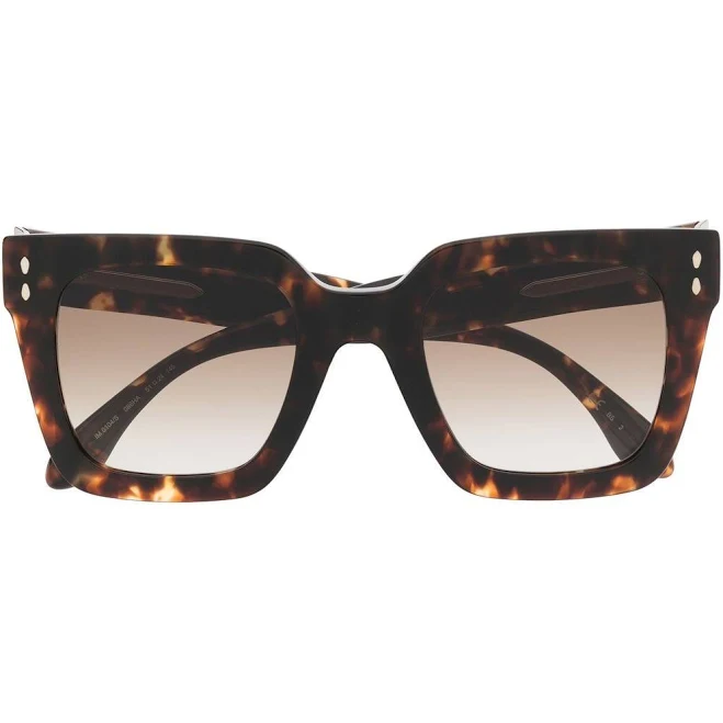 Isabel Marant Women's Oversized Square Frame Tortoiseshell Sunglasses