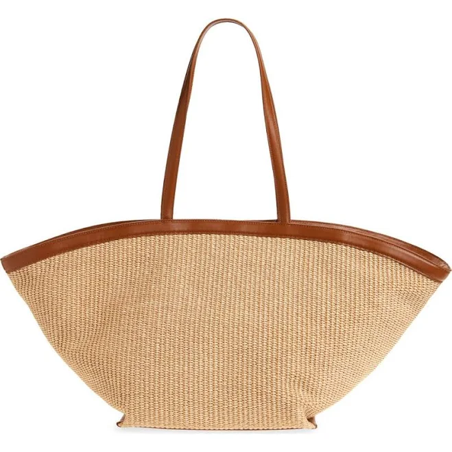 Reformation Lucia Raffia Tote