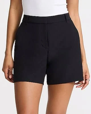 Express Women's Editor Studio Stretch Twill High Waisted Tailored Midi Shorts