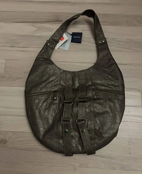 Matt & Natt Bronze Large Shoulder Hobo Bag