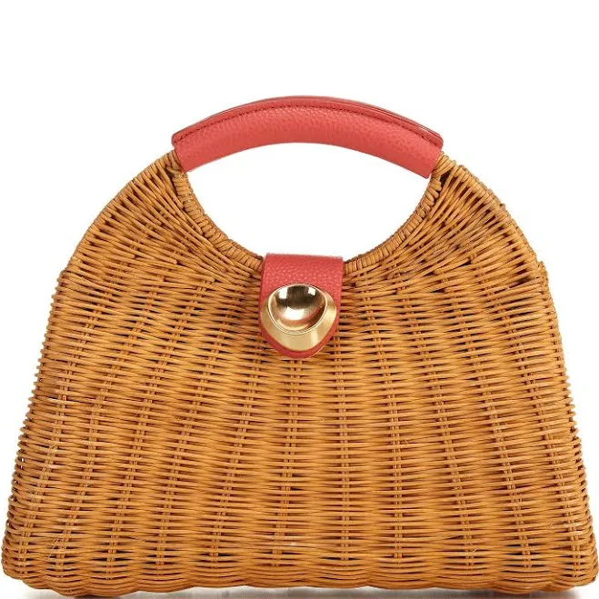 Antonio Melani Lena Wicker Arch Clutch Bag