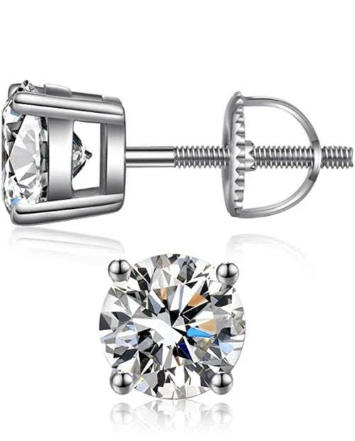 Donatello Gian Sterling Silver Screw-Back Round Stud Earrings