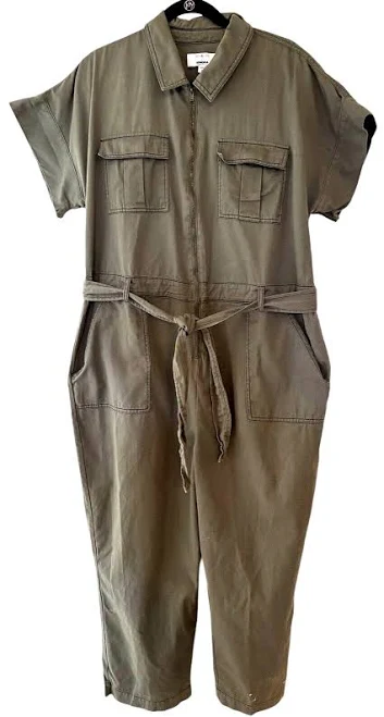 Sonoma Now + Gen Green Cotton Utility Cargo Jumpsuit, Zip,