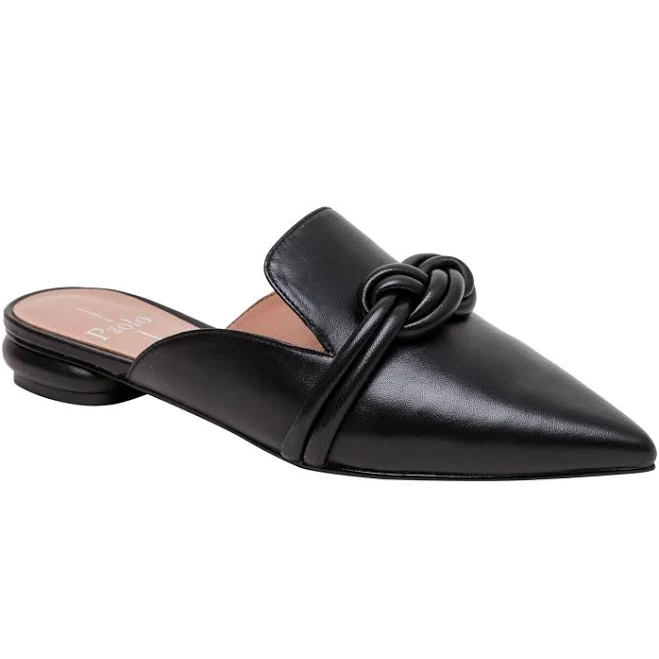 linea paolo AZELIA STYLE STEALS Knotted Leather Mules Black Nappa 2026