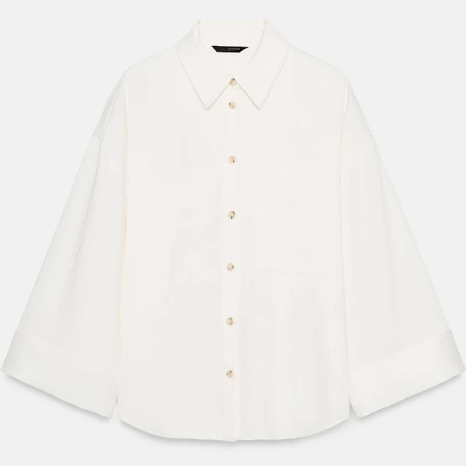 Zara Oversized Wide Sleeve Shirt