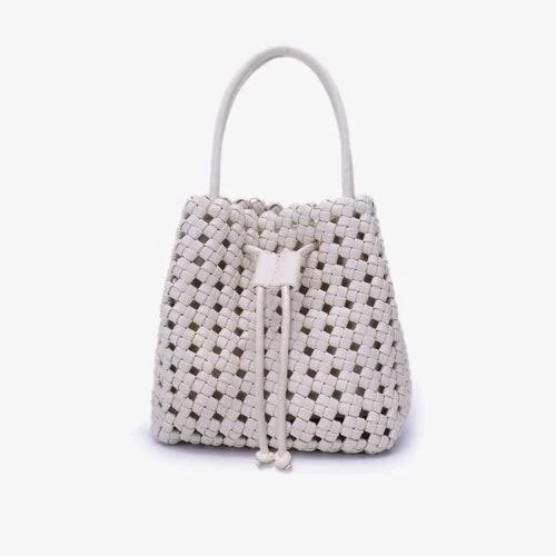 Large woven straw shopper bag