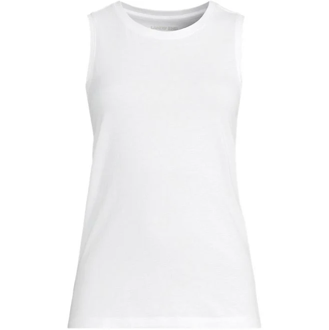 Lands' End Women's Supima Cotton Crew Neck Tank