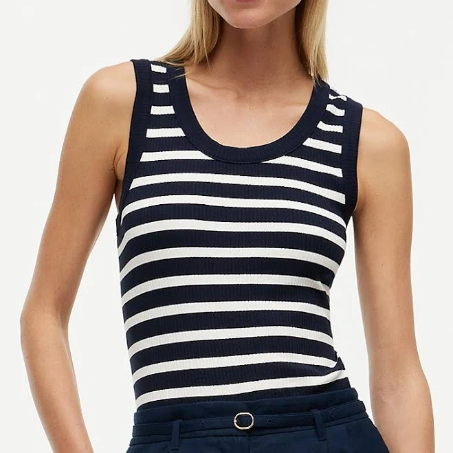 Tommy Hilfiger Women's Stripe Rib-Knit Tank Top