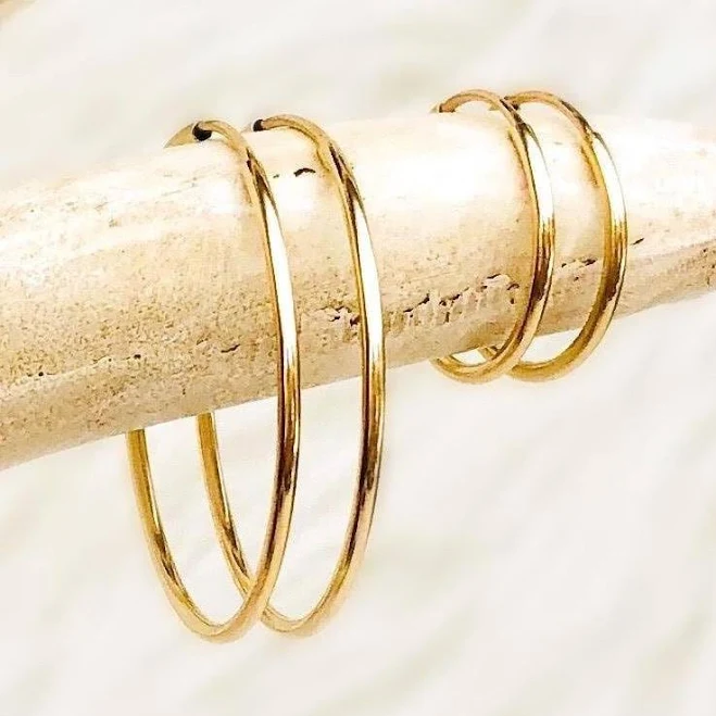 14kt Gold Filled Minimalist Hoop Earrings