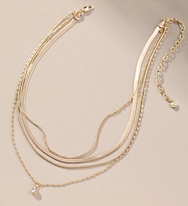 Ettika 18k Gold Plated Layered Chain Necklace
