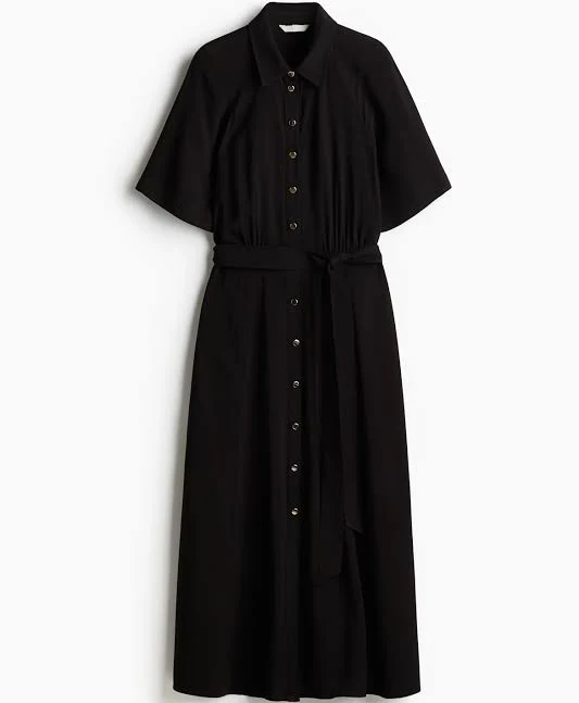 H&M Ladies Tie-Belt Shirt Dress