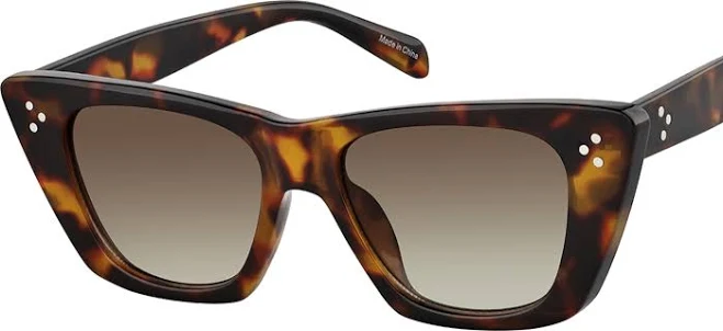 Zenni Women's Retro Cat-Eye Tortoiseshell Sunglasses