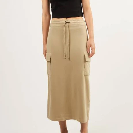 Oak + Fort Midi Cargo Skirt
