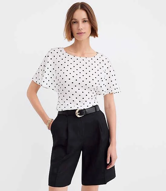 Loft Women's Linen Blend Bermuda Shorts