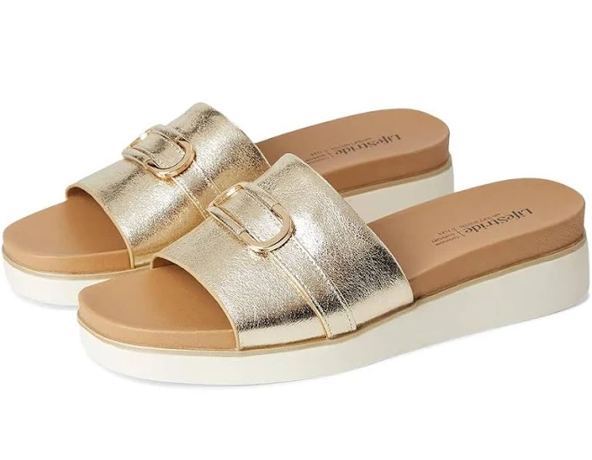 LifeStride Women's Genevieve Platform Slide Sandals