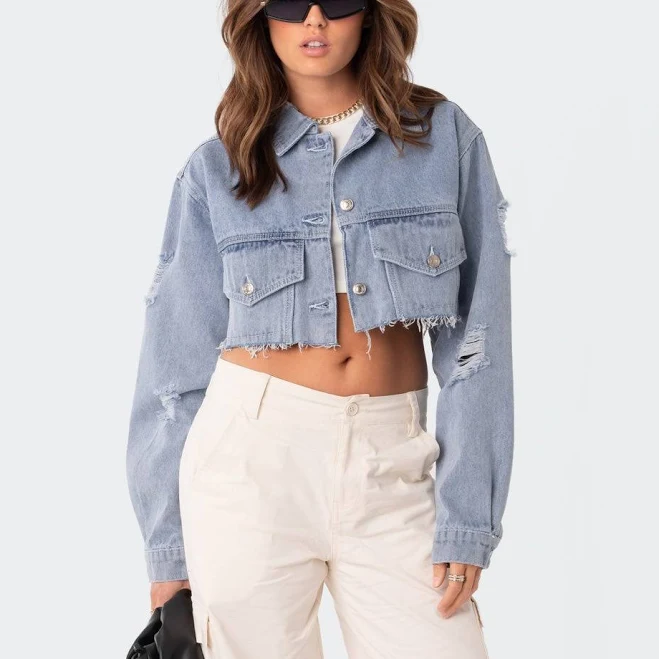 Addison Cropped Denim Jacket