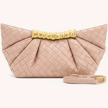 Leia Weave Texture Pleated Clutch