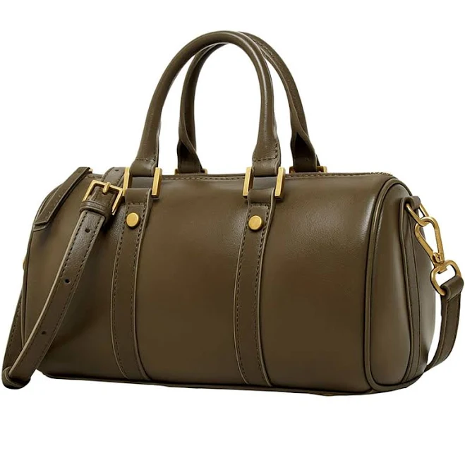 Classic Leather Barrel Handbag