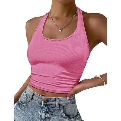 Ekouaer Women's Halter Top Backless Camisole