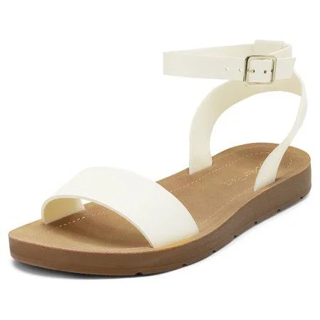 Dream Pairs Women's One Band Ankle Strap Buckle Sandals