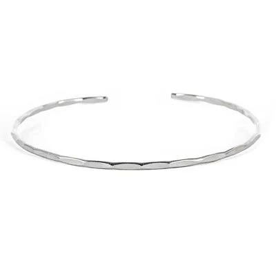 Hammered Silver Cuff Bracelet