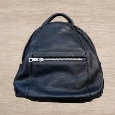 BP. Nordstrom Faux Leather Small Black Backpack Silver Hardware Everyday Bag