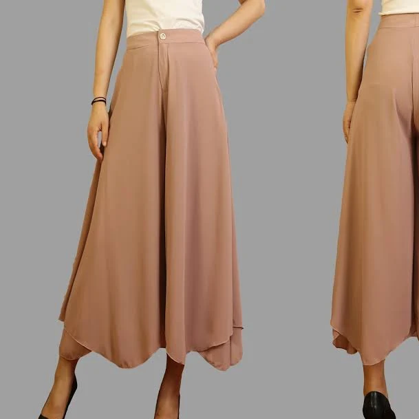 Women's Wide Leg Chiffon Culottes