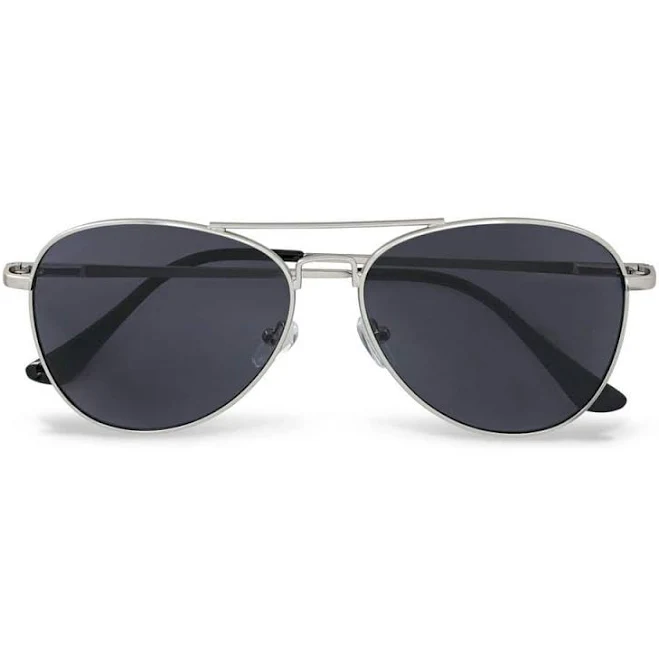 Shadedeye Silver Aviator Sunglasses
