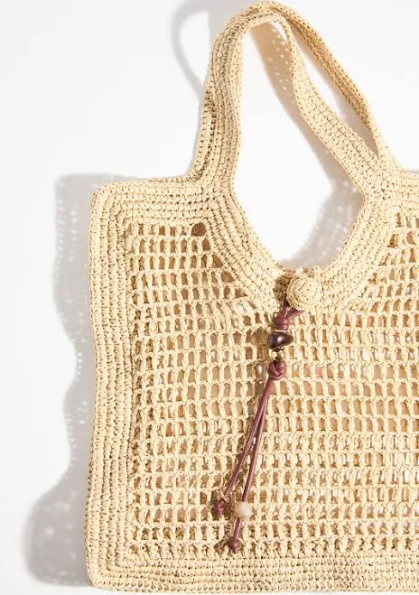 H&M Ladies Straw Tote Bag