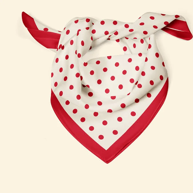 Silk Square Neck Ponytail Scarf