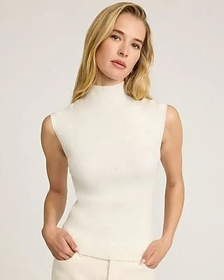 Express Women's Fitted Mock Neck Ribbed Sweater