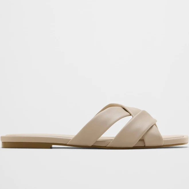 Women's Vegan Leather Crossover Sandal