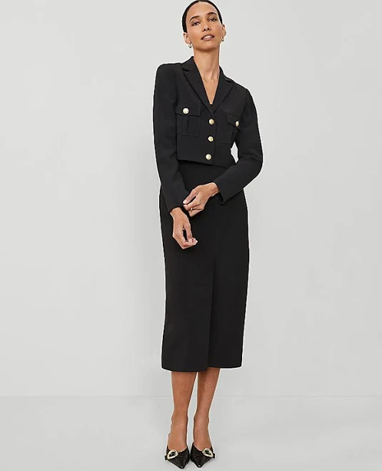 Ann Taylor Women's Fluid Crepe Column Maxi Skirt