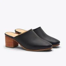 FINAL SALE - Nisolo All-Day Heeled Mule in Black