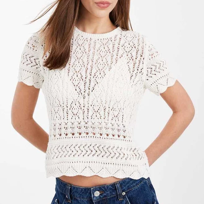 Crochet Short Sleeve Top