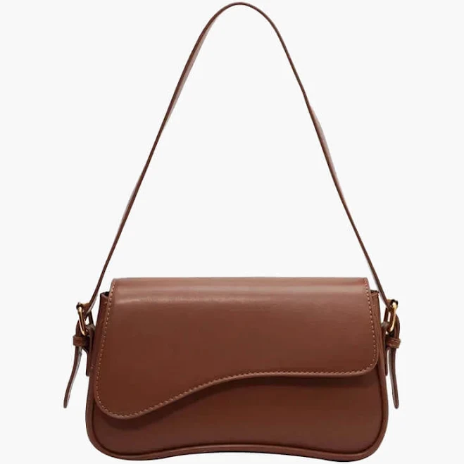 SOERA Women's Minimalist Faux Leather Saddle Bag