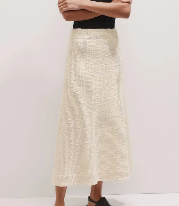 Women's Me+em BouclΓ© Textured A-line Midi Skirt