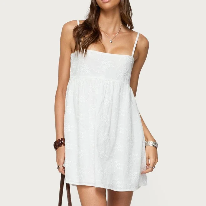 Edikted Women's Winifred Eyelet Babydoll Mini Dress