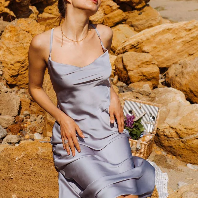 Dreamy & Soft Satin Slip Dress