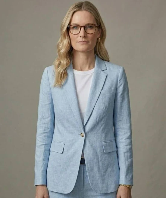 Women's Mediterranean Chic Linen Suit Set