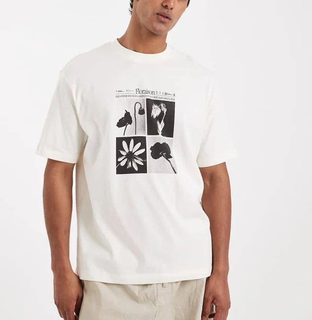 ASOS Relaxed Abstract Floral T-Shirt