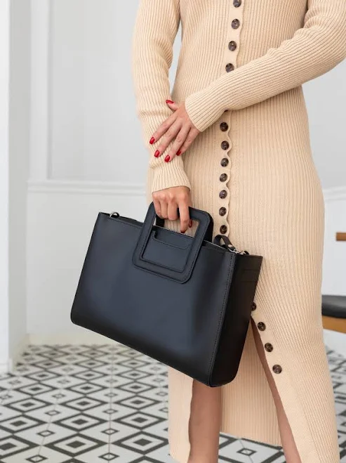 Women's Leather Top Handle Crossbody Handbag