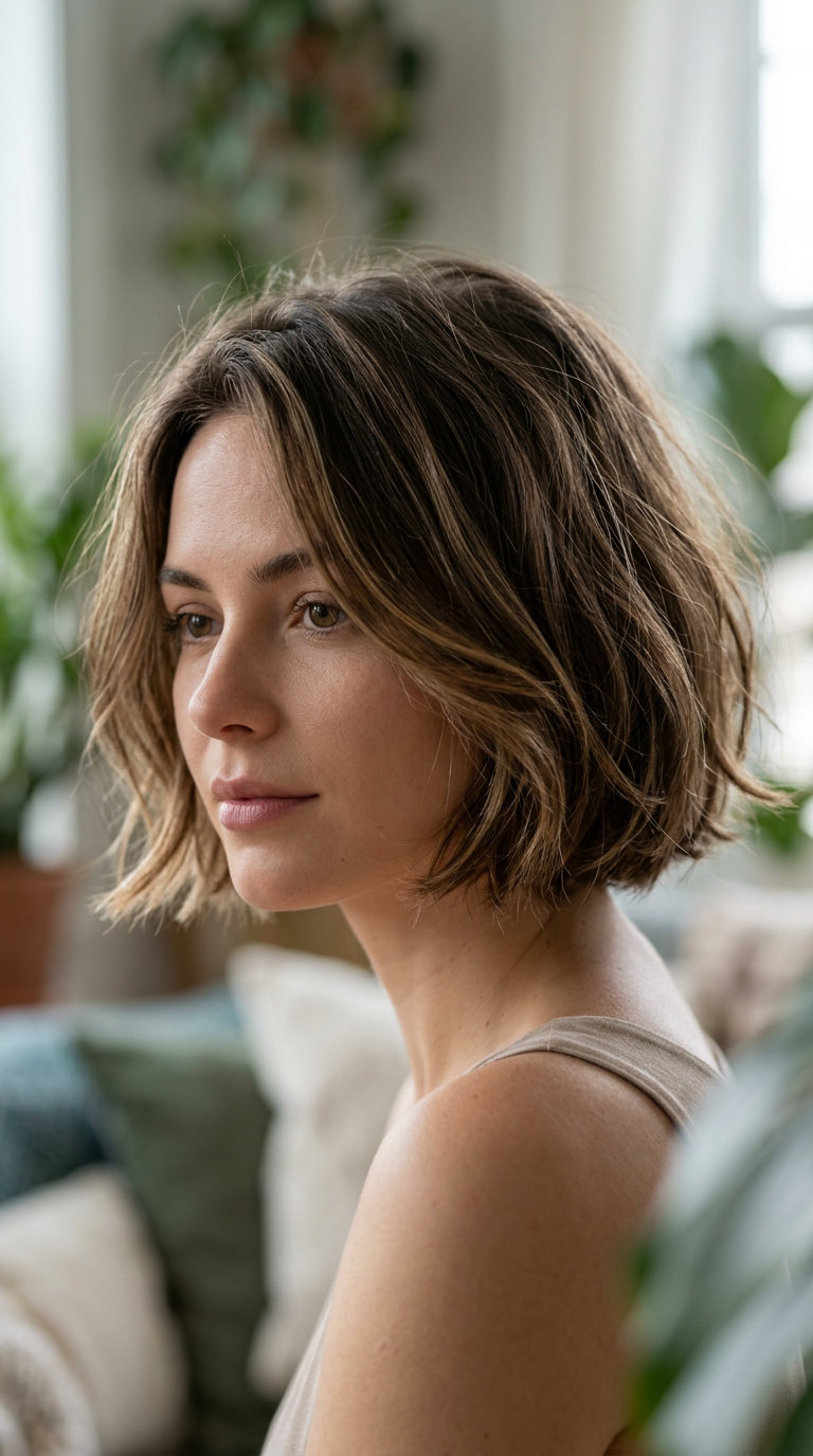 Gorgeous Summer French Bob 2026: Effortless Parisian Swish short french bob haircut with buttercream blonde, golden babylights, and curtain bangs — effortless chic style