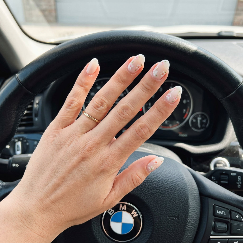 Nude Milky Bath Blooms nails for weddings and anniversaries. Romantic, ethereal, sophisticated style. June nails ideas - summer ideas 2026.